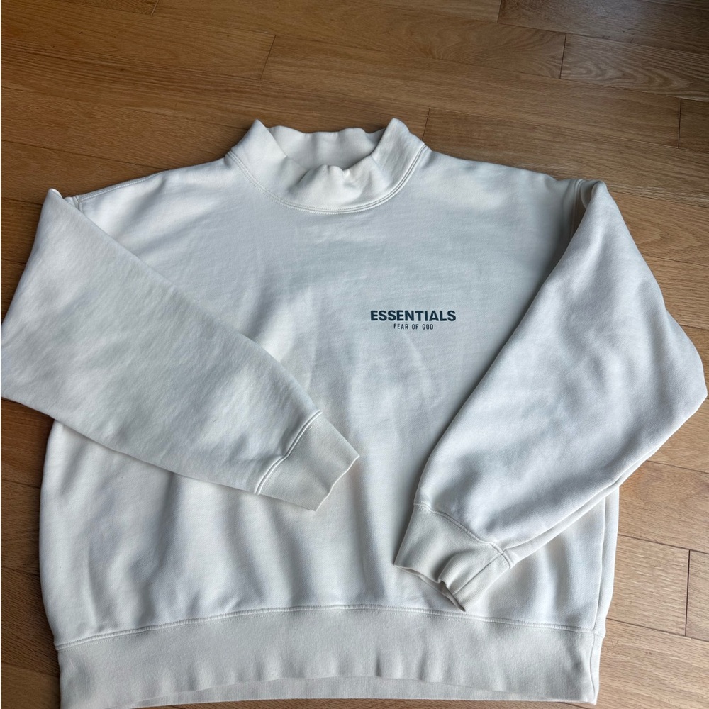 Fear of God Essentials Cream Crewneck Sweater